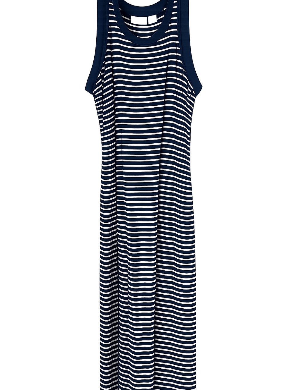 GAP Navy and White Striped 95% Modal Racer Back Maxi Dress Size Small